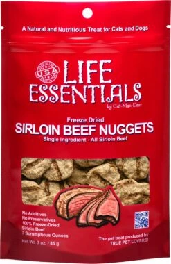 Cat-Man-Doo Life Essentials Sirloin Beef Nuggets Freeze-Dried Cat & Dog Treats