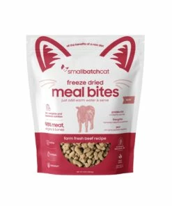 Small Batch Cat Mealbites Beef Freeze-Dried Cat Food, 10-oz (Size: 10-oz)