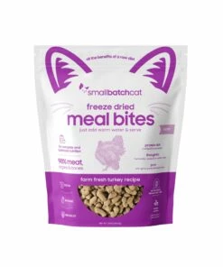 Small Batch Cat Mealbites Turkey Freeze-Dried Cat Food, 10-oz (Size: 10-oz)