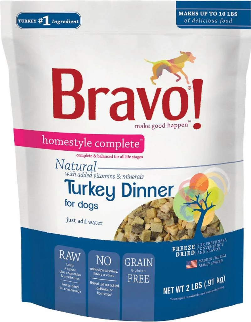 Bravo Homestyle Complete Natural Turkey Dinner For Dog 1 Bravo Homestyle Complete Natural Turkey Dinner For Dog