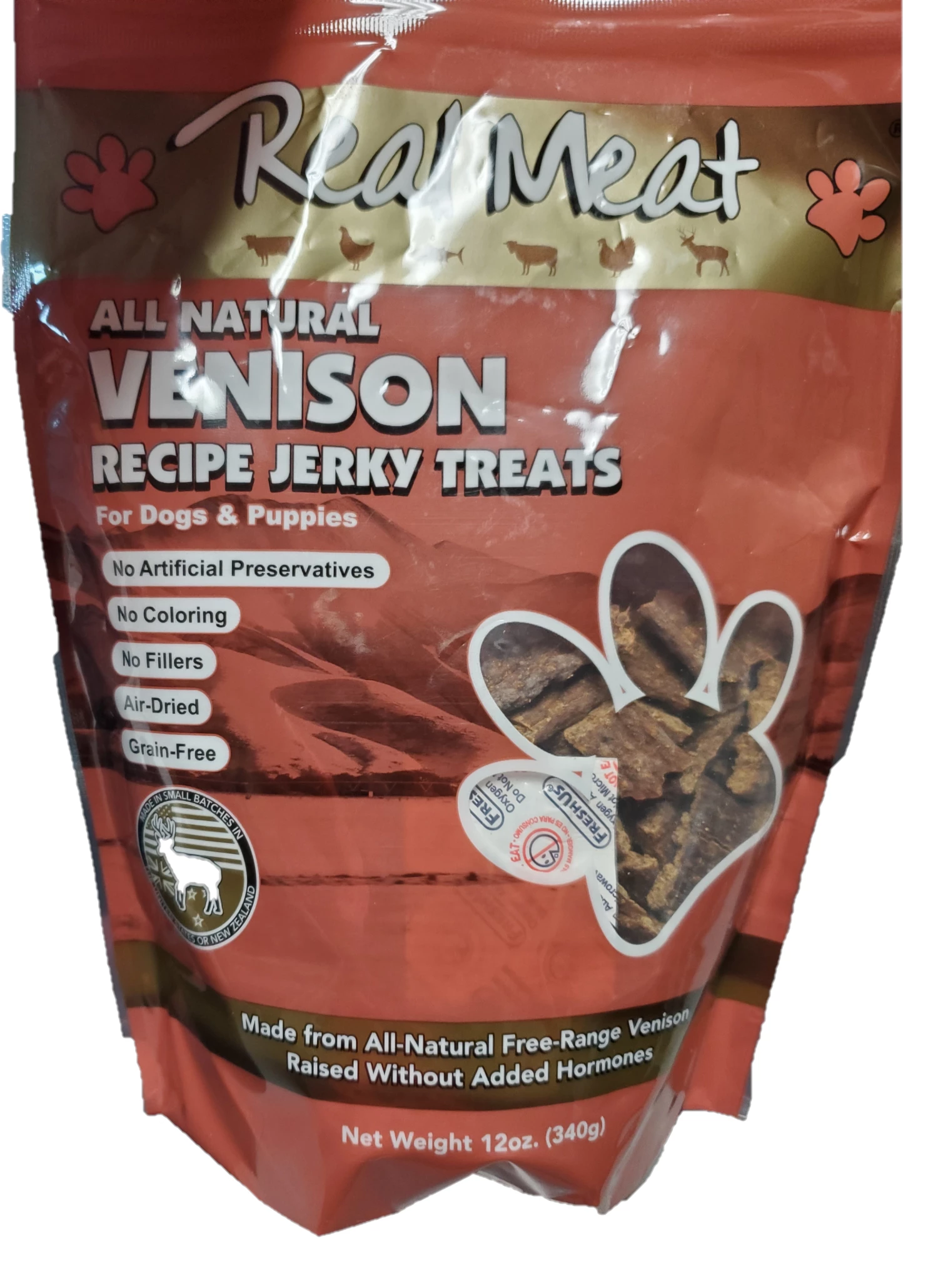 The Real Meat Company All Natural Venison Recipe Jerky Dog Treats 1 The Real Meat Company All Natural Venison Recipe Jerky Dog Treats