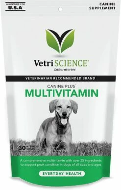 VetriScience Canine Plus Multivitamin Everyday Health Bite-Sized Dog Chews, 30 Chews