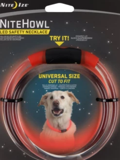 Nite Ize NiteHowl LED Safety Dog Necklace, Red