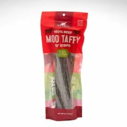 All The Best Moo Taffy Strips Dog Treats, 12-in, 6-oz Bag