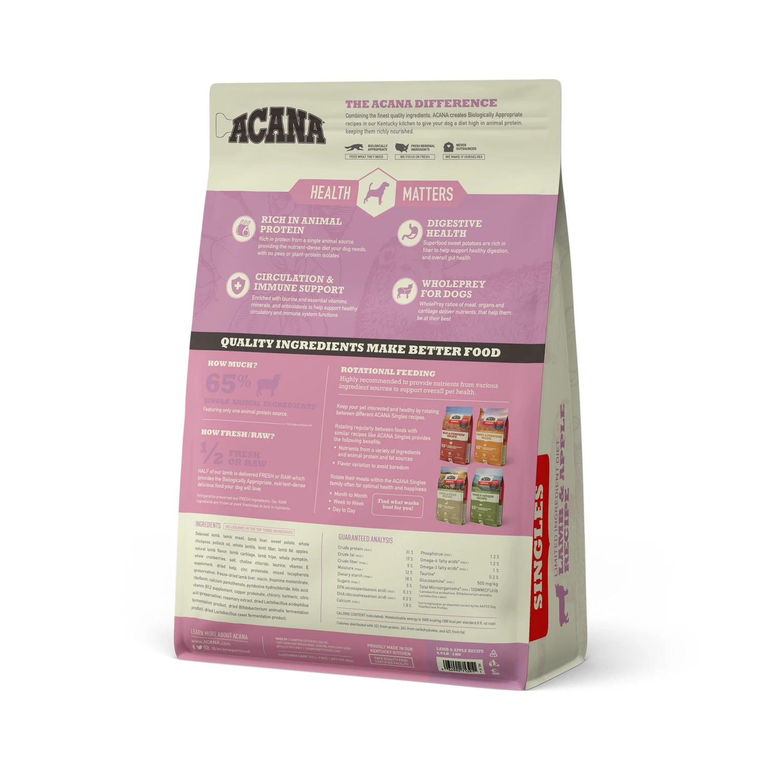 ACANA Singles Limited Ingredient Lamb & Apple Grain-Free Dry Dog Food 5 ACANA Singles Limited Ingredient Lamb & Apple Grain-Free Dry Dog Food - Image 5