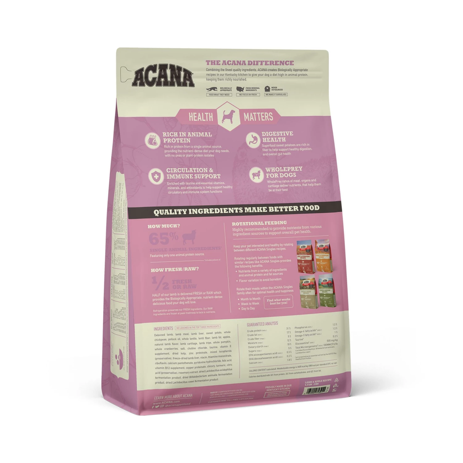 ACANA Singles Limited Ingredient Lamb & Apple Grain-Free Dry Dog Food 6 ACANA Singles Limited Ingredient Lamb & Apple Grain-Free Dry Dog Food - Image 6