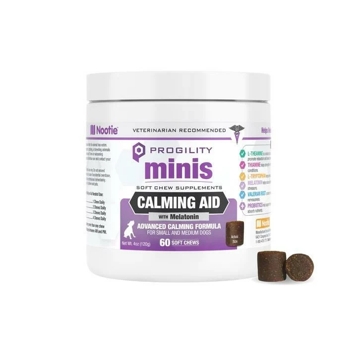 Nootie Progility Minis Calming Aid Soft Chews Dog Supplement 1 Nootie Progility Minis Calming Aid Soft Chews Dog Supplement