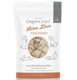 Green Juju Bison Liver Training Freeze-Dried Dog Treats