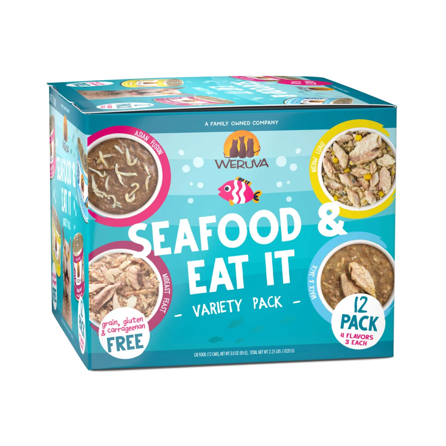 Weruva Cat Classic Seafood & Eat It! Variety Pack Canned Cat Food, 3-oz, 12-pack (Size: 3-oz, 12-pack) 2 Weruva Cat Classic Seafood & Eat It! Variety Pack Canned Cat Food, 3-oz, 12-pack (Size: 3-oz, 12-pack) - Image 2