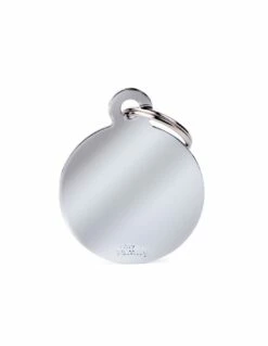 MyFamily Circle Chromed Brass Pet ID Tag