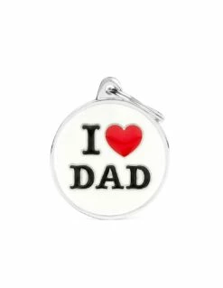 MyFamily Circle I Love Dad Pet ID Tag