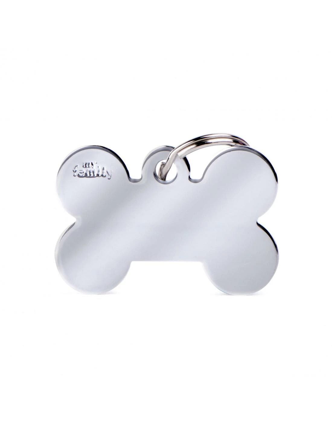 MyFamily Bone Chromed Brass Pet ID Tag 1 MyFamily Bone Chromed Brass Pet ID Tag