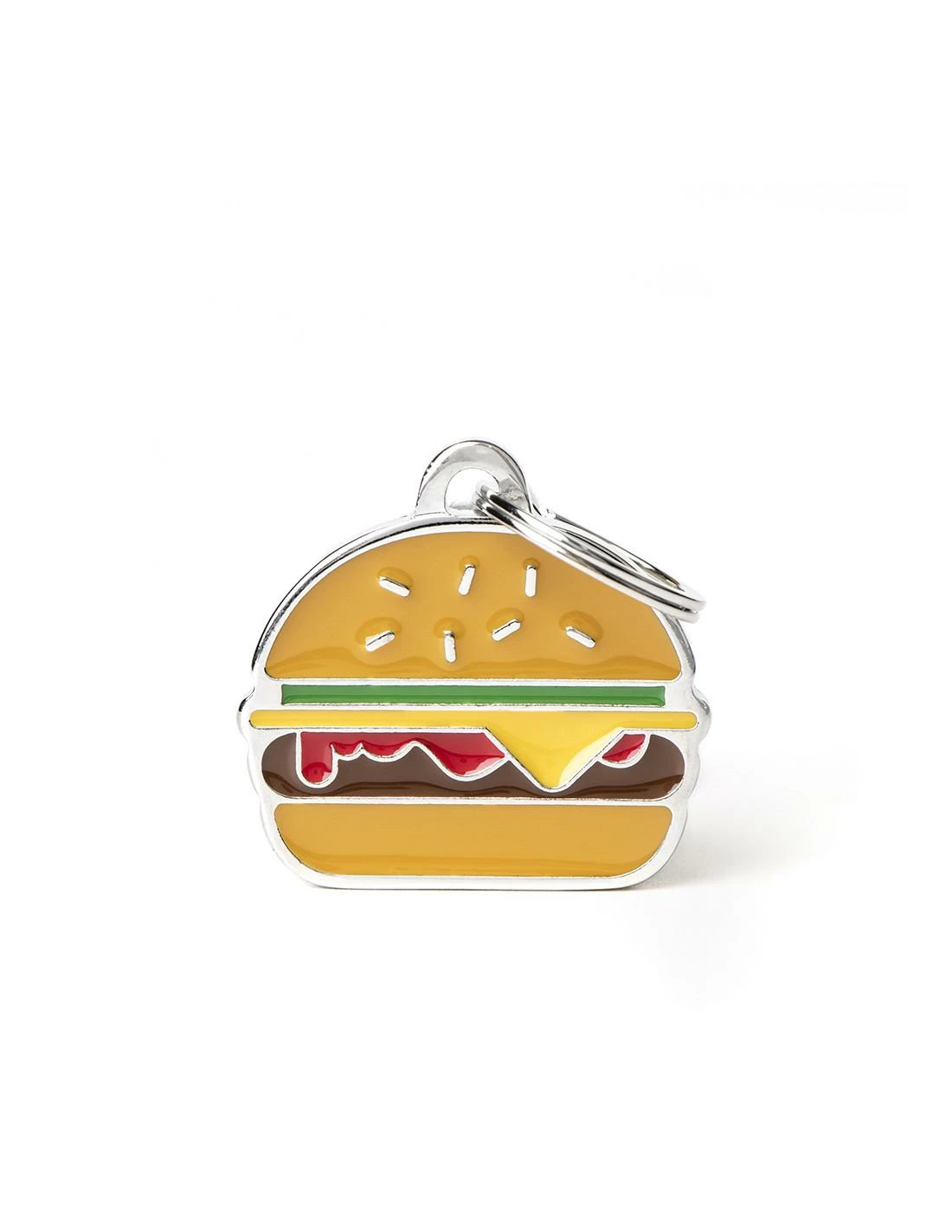 MyFamily Food Burger Pet ID Tag 1 MyFamily Food Burger Pet ID Tag