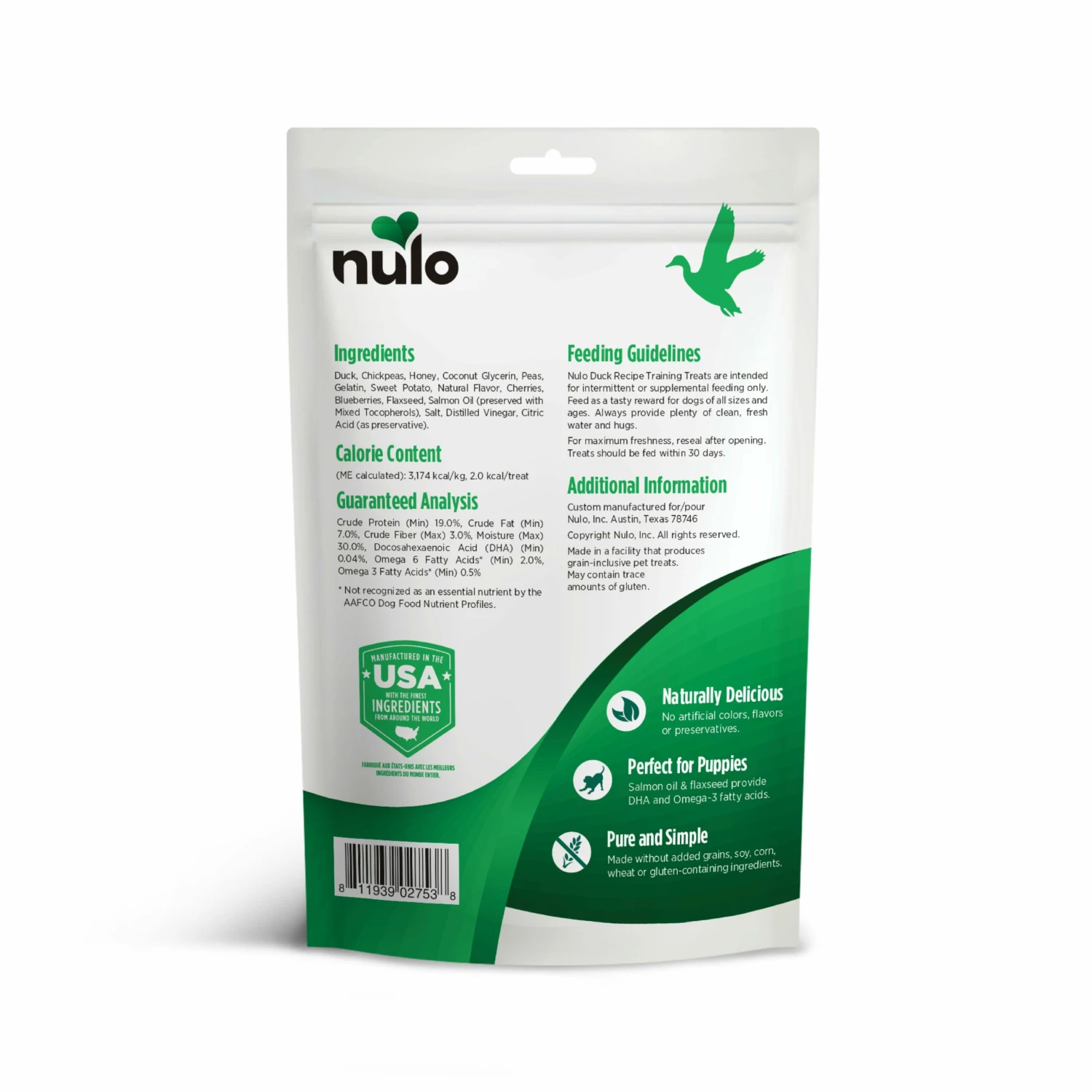 Nulo FreeStyle Trainers Duck Recipe Grain-Free Dog Treats 2 Nulo FreeStyle Trainers Duck Recipe Grain-Free Dog Treats - Image 2