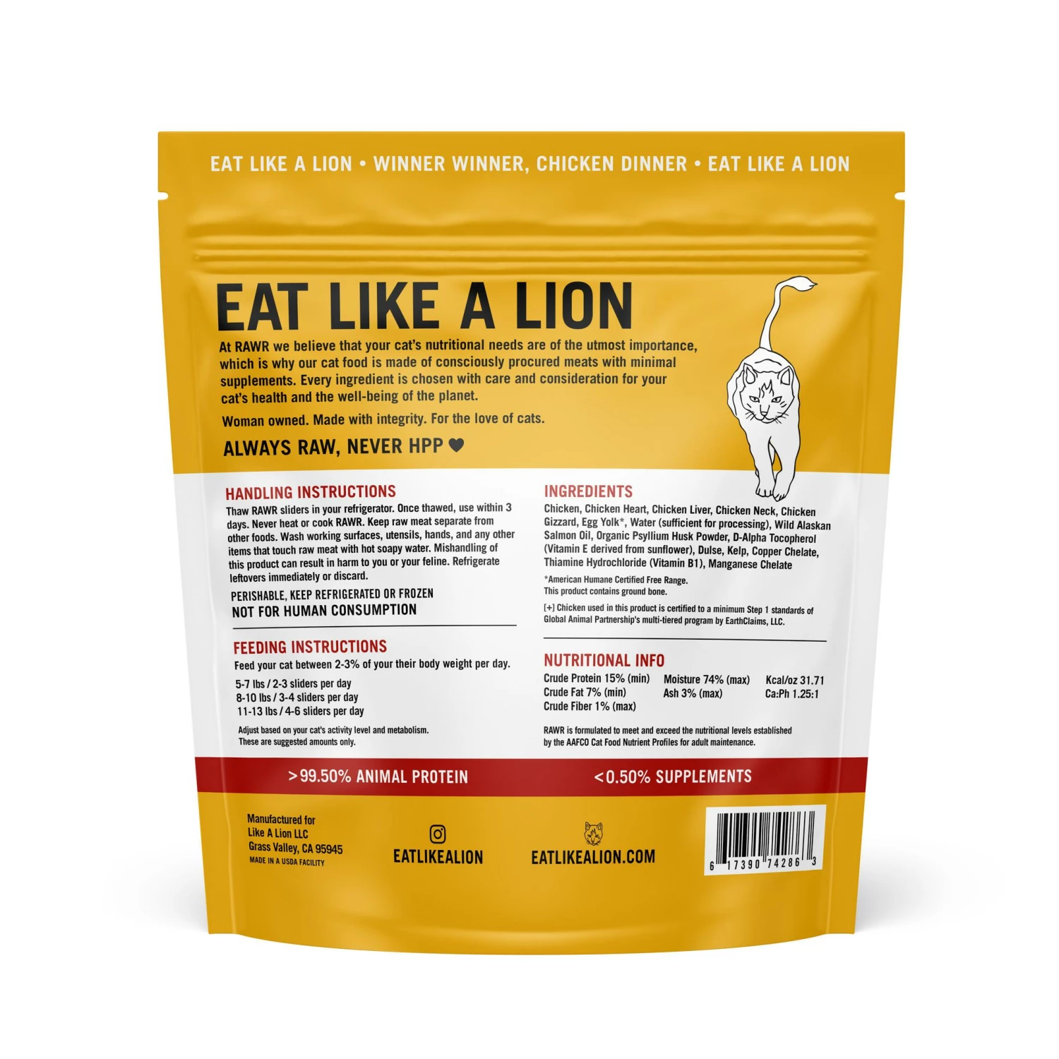 RAWR Chicken Eats Sliders Raw Frozen Cat Food 2 RAWR Chicken Eats Sliders Raw Frozen Cat Food - Image 2