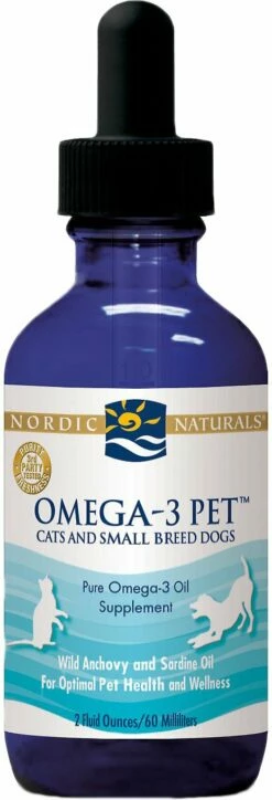 Nordic Naturals Omega-3 Pet Cats & Small Breed Dog & Cat Supplement, 2-oz Bottle