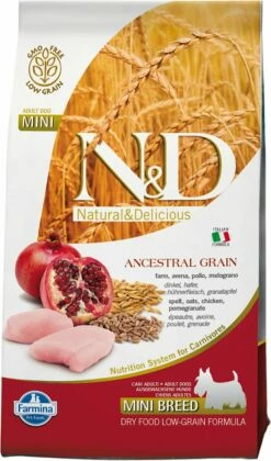 Farmina N&D Ancestral Grain Chicken & Pomegranate Mini Adult Dry Dog Food