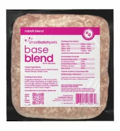 Small Batch Base Blend Rabbit Raw Frozen Dog & Cat Food, 2-lb (Size: 2-lb)