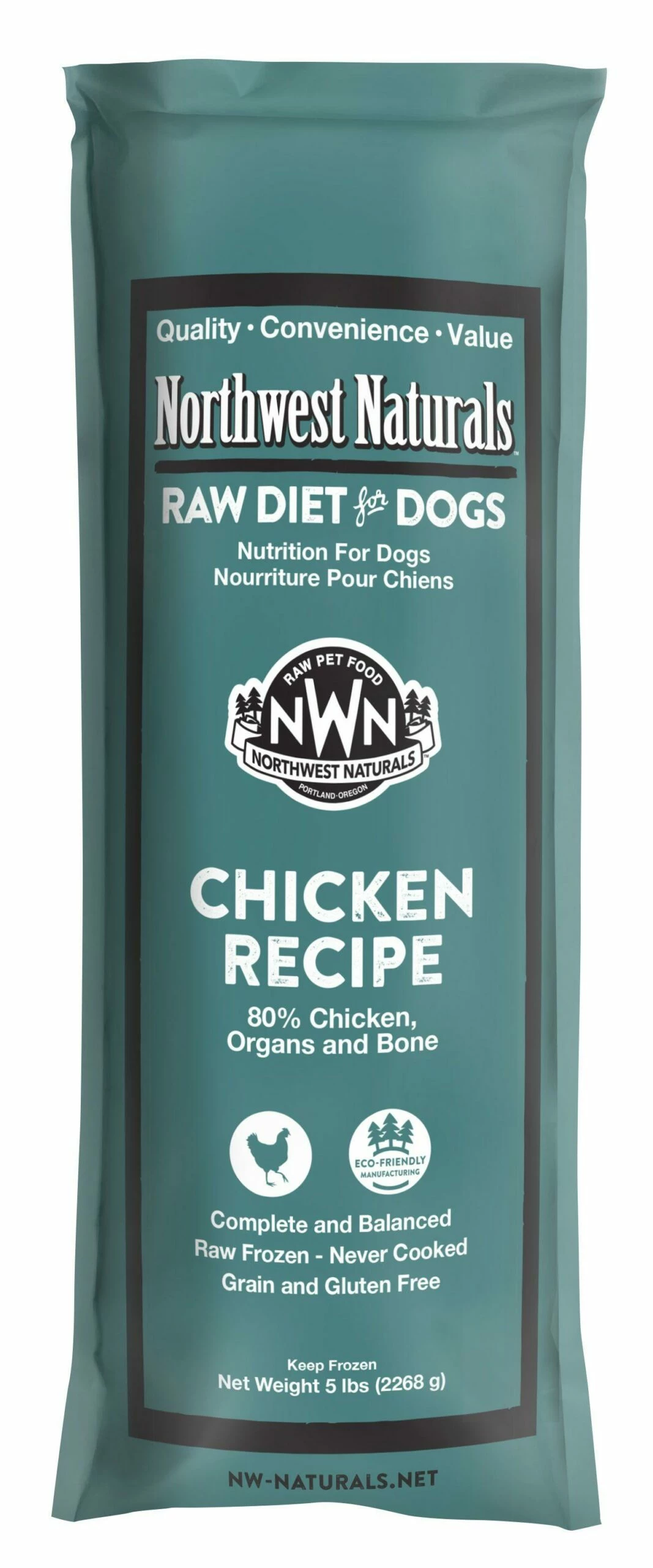 Northwest Naturals Raw Diet Grain-Free Chicken Chub Roll Raw Frozen Dog Food 1 Northwest Naturals Raw Diet Grain-Free Chicken Chub Roll Raw Frozen Dog Food