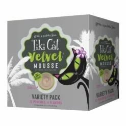 Tiki Cat Velvet Mousse Variety Pack Wet Cat Food, 2.8-oz, 12-pack (Size: 2.8-oz, 12-pack)