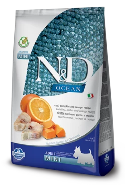Farmina N&D Ocean Cod, Pumpkin & Orange Mini Adult Dry Dog Food