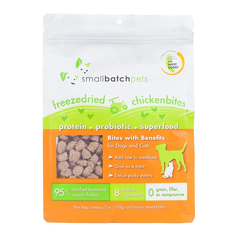 Small Batch Freeze-Dried Chicken Bites For Dogs & Cats, 7-oz (Size: 7-oz) 1 Small Batch Freeze-Dried Chicken Bites For Dogs & Cats, 7-oz (Size: 7-oz)