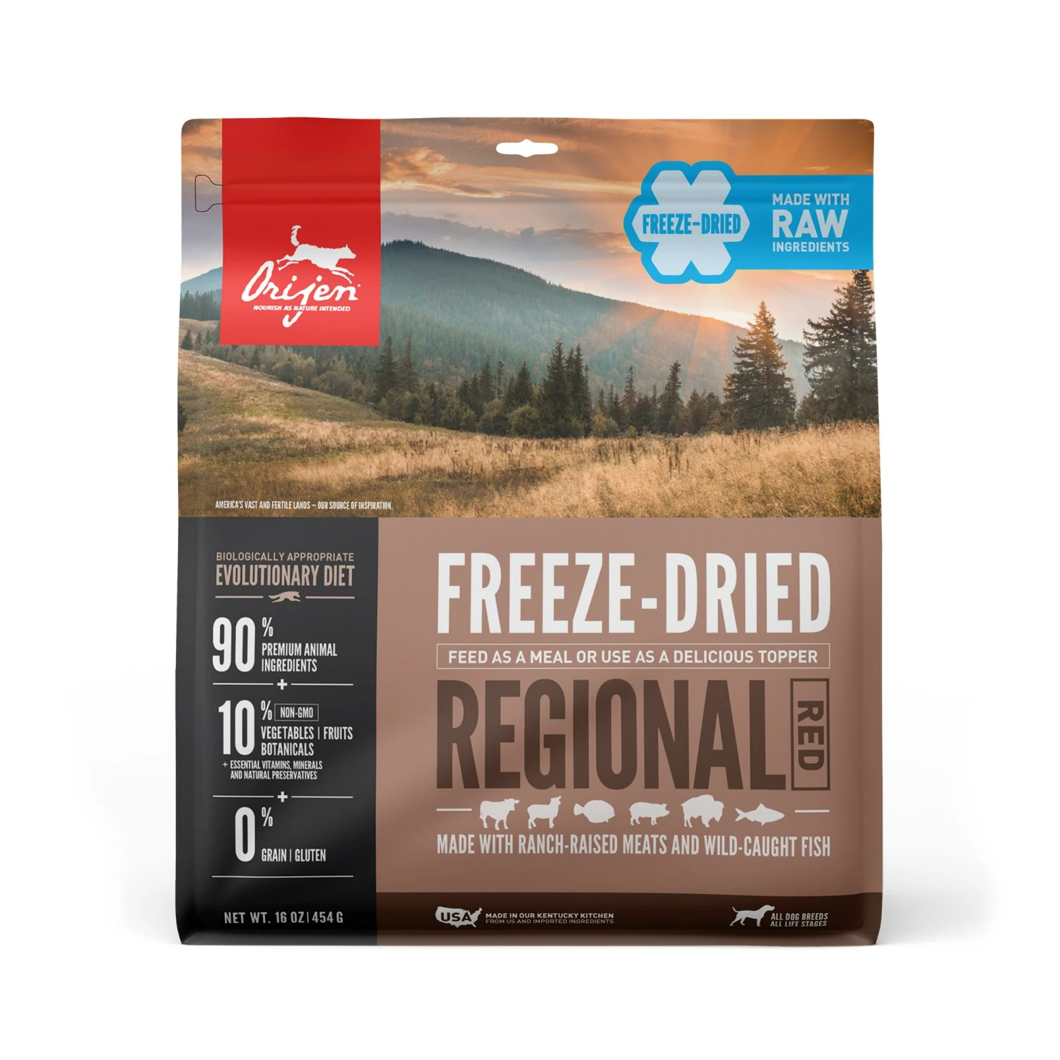 ORIJEN Regional Red Grain-Free Freeze-Dried Dog Food 1 ORIJEN Regional Red Grain-Free Freeze-Dried Dog Food