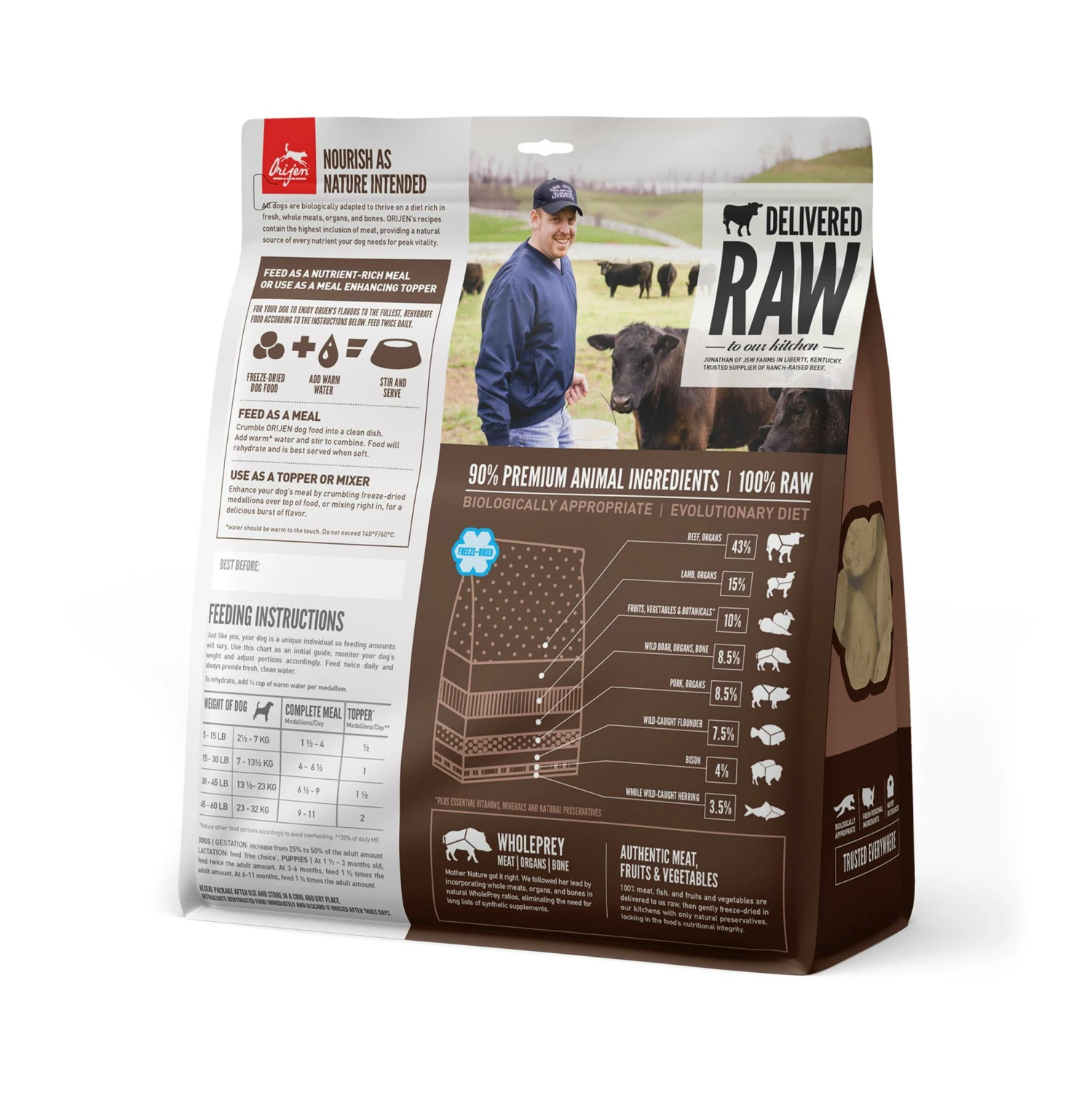 ORIJEN Regional Red Grain-Free Freeze-Dried Dog Food 5 ORIJEN Regional Red Grain-Free Freeze-Dried Dog Food - Image 5