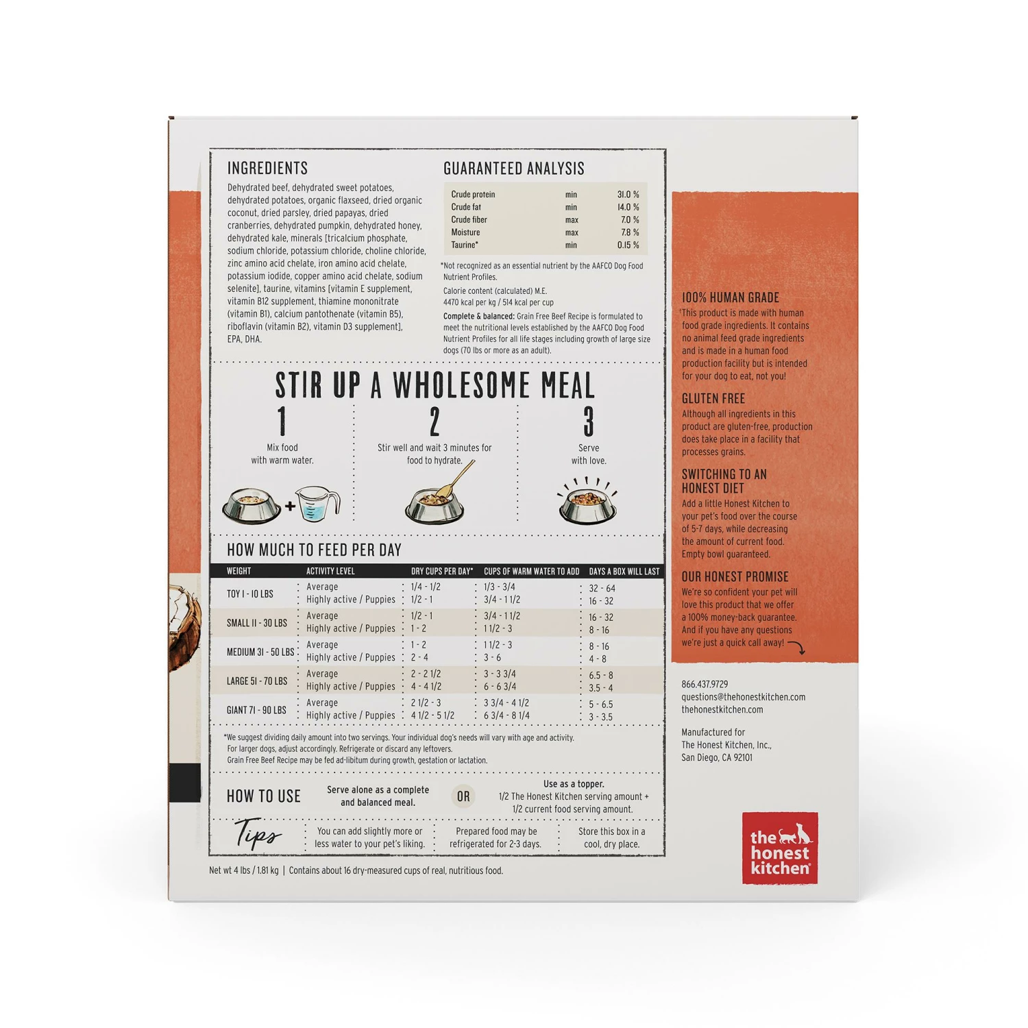 The Honest Kitchen Beef Recipe Grain-Free Dehydrated Dog Food 2 The Honest Kitchen Beef Recipe Grain-Free Dehydrated Dog Food - Image 2