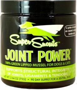 Super Snouts Joint Power Green Lipped Mussel Dog & Cat Supplement, 2.64-oz Jar