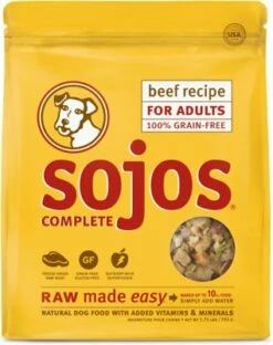 Sojos Complete Beef Recipe Adult Grain-Free Freeze-Dried Raw Dog Food