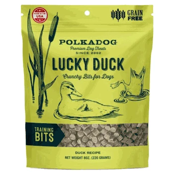 Polkadog Lucky Duck Training Bits Grain Free Dog Treat 1 Polkadog Lucky Duck Training Bits Grain Free Dog Treat